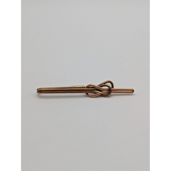 Krementz Other - Vintage Krementz Gold Tone Money Clip Tie Bar Love Knot Design Signed USA 2.5"